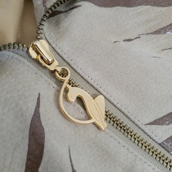 Baby Phat Vintage Genuine Leather Animal Print High Collar Jacket - Picture 6 of 13